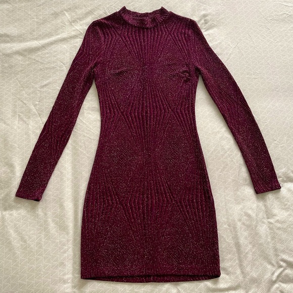 sparkly maroon bodycon - Picture 4 of 7